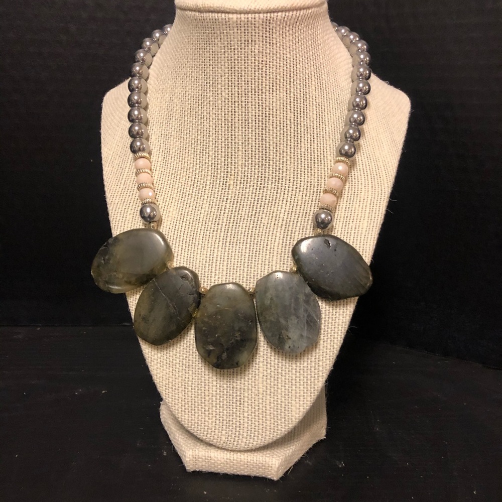 Labradorite beaded necklace